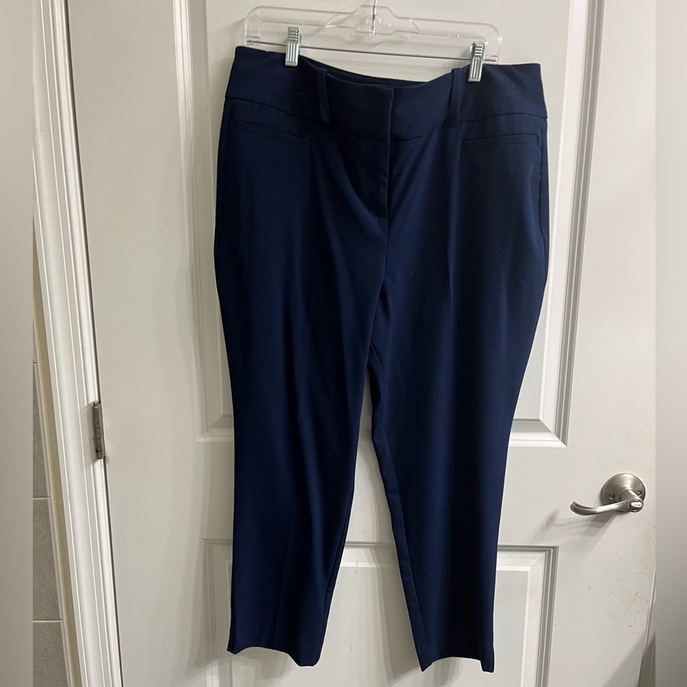 NEW! New York & Company Slim Trouser Pants, 18 Petite - Navy